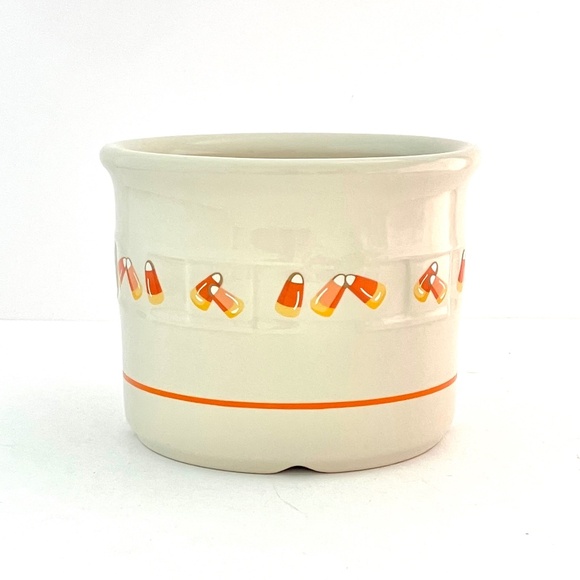 Longaberger Pottery Candy Corn retired one pint crock Halloween Fall Decor Bowl - Picture 7 of 10